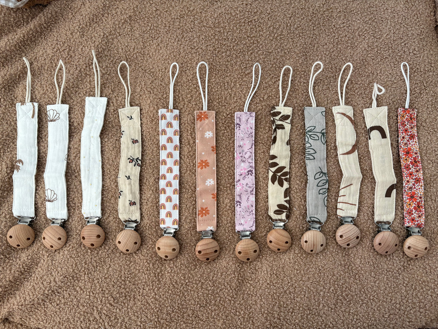 Attache-tétine gaze de coton (motifs)