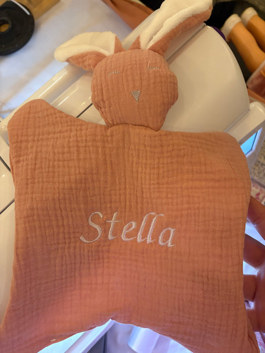 Doudou lapin oreilles douces