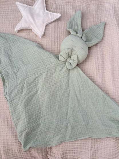 Doudou lapin nœuds