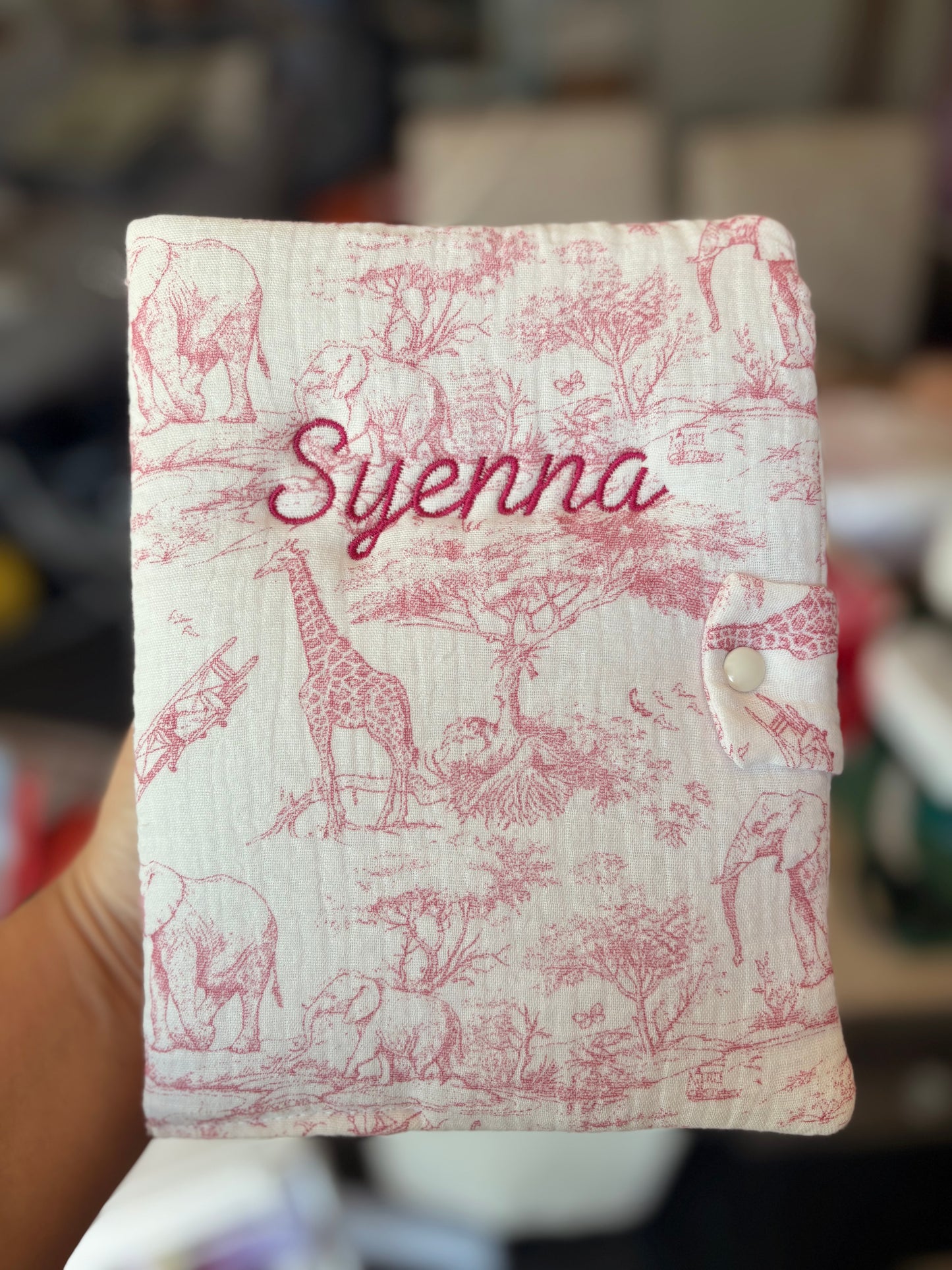 Protège-carnet de santé personnalisé – Collection Safari