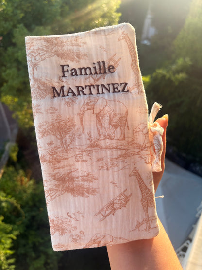 Protège-livret de famille personnalisé – Collection Safari
