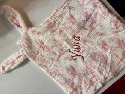 Doudou lange personnalisé – Collection Safari