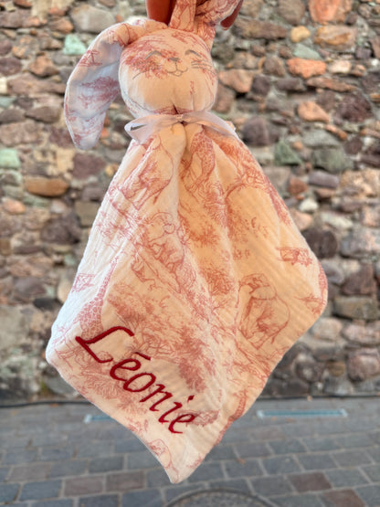 Doudou lapin personnalisé – Collection Safari
