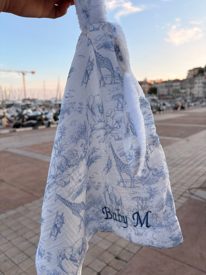 Doudou lange personnalisé – Collection Safari