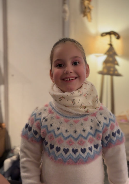 Cache-cou personnalisable à bouton pression