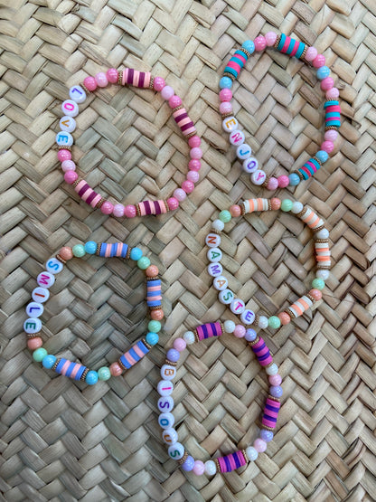 Bracelets perles blanches