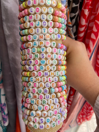 Bracelets perles blanches