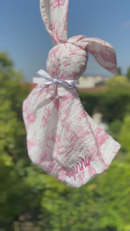 Doudou lapin personnalisé – Collection Safari