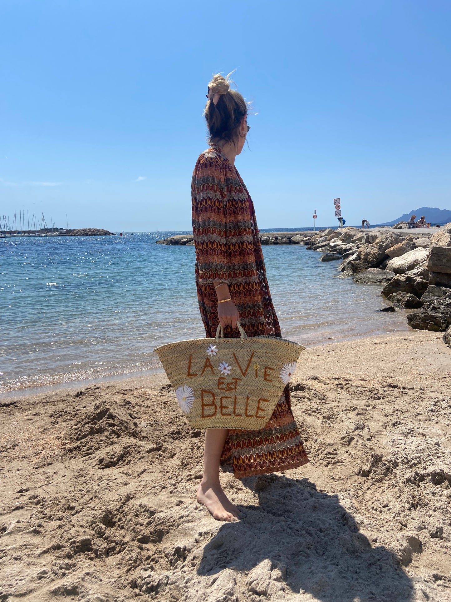 Panier de plage la vie est belle