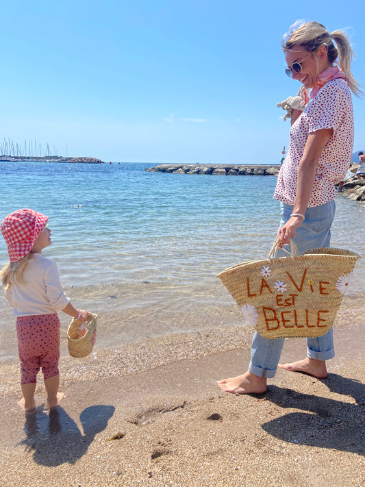 Panier de plage la vie est belle